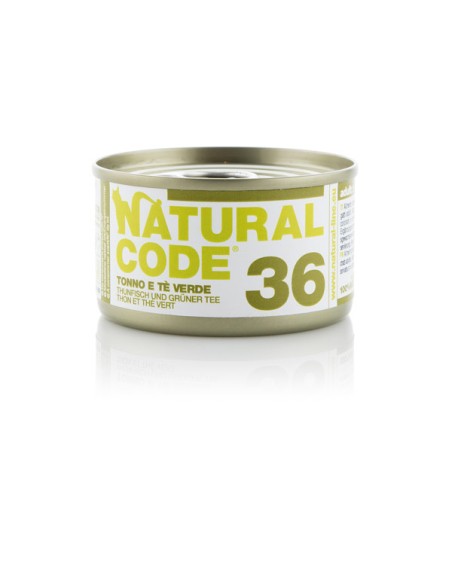 Natural Code 36 Tonno e Te Verde Gr.85 Cibo Umido per Gatti Adulti