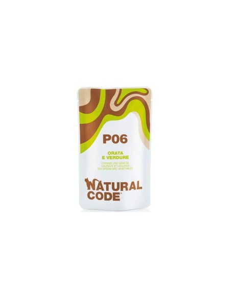 Natural Code Busta P06 Orata e Verdure Gr.70 Cibo Umido per Gatti Adulti