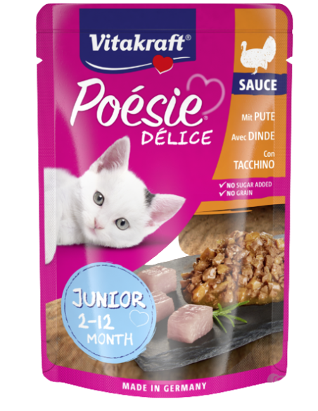 Vitakraft Poesie Delice Junior tacchino Junior 2-12 gr 85. Cibo per Cuccioli di Gatto