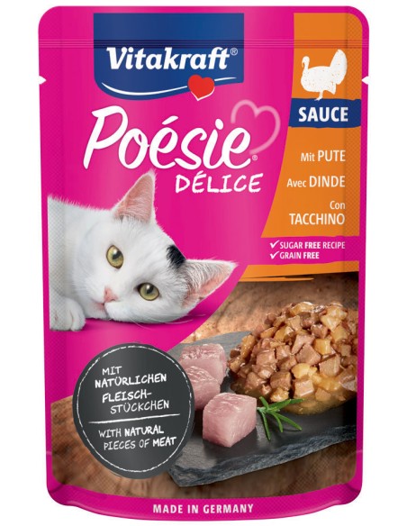 Vitakraft Poesie Delisauce Tacchino gr.85. Cibo Umido Per Gatti