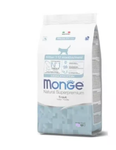 Monge Adult Monoproteico Sterilizzato Trota  gr 400. Cibo Secco Per Gatti