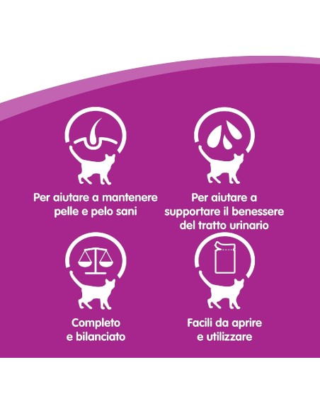 Whiskas Pranzetti In salsa 1+ Carni Miste  manzo agnello Cibo Umido Per Gatti