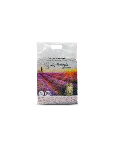 Lettiera Naturale Officinalis Bagno Natura Lavanda  6L (2,4 KG). Lettiere Per Gatti