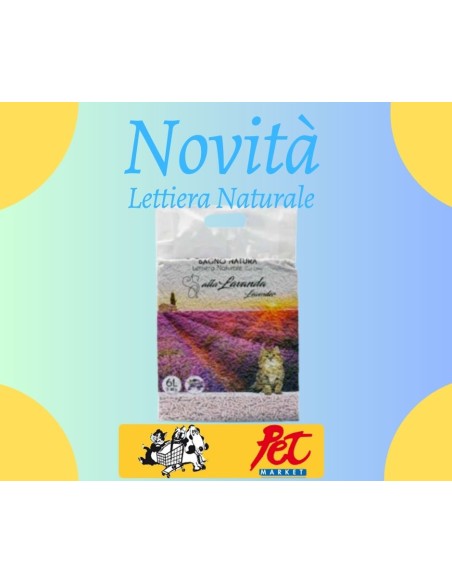 Lettiera Naturale Officinalis Bagno Natura Lavanda  6L (2,4 KG). Lettiere Per Gatti