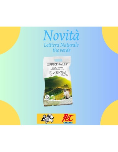 Lettiera Naturale Officinalis Bagno Natura The Verde 6 litri (2,4 kg ). Lettiera Per Gatti