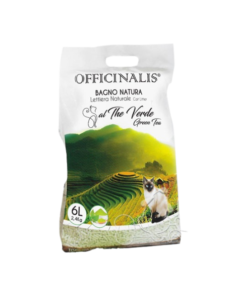Lettiera Naturale Officinalis Bagno Natura The Verde 6 litri (2,4 kg ). Lettiera Per Gatti