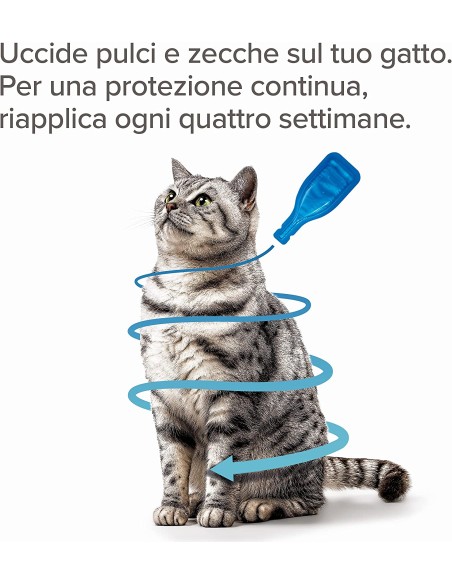 Beaphar Fiprotec Gatto 3 pipette . Antiparassitario Gatto