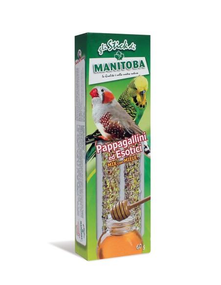 Stick Pappagallini e  Inseparabile Frutta miele 30 GR. Mangime Per Uccelli.