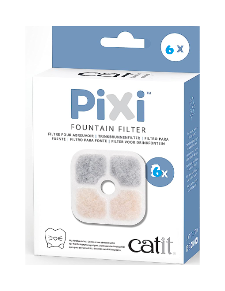 Catit Pixi Ricambi Filtri Fontana 6 pezzi . Accessori Per Dispenser Gatti
