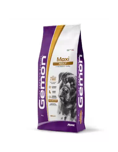 Gemon Maxi Adult Pollo e Riso kg 15. Crocchette Per Cani