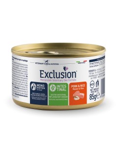 Exclusion Intestinal Gatto Maiale e Riso  gr 85. Diete - Cibo Umido Per Gatti