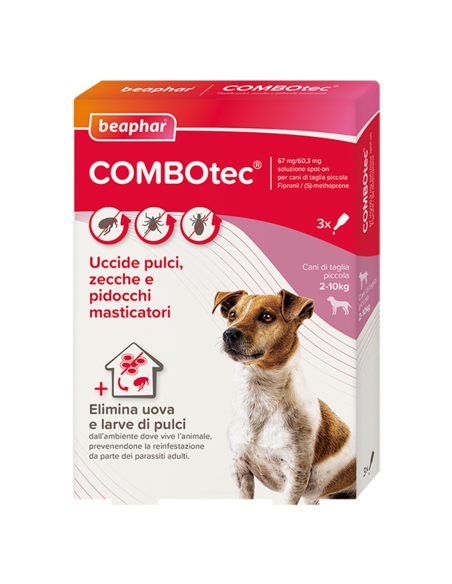 Beaphar Combotec Cane Piccolo 1-10 kg- 3 fiale  - Antiparassitario Per Cani