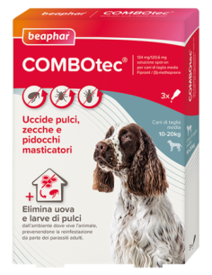 Beaphar Combotec Cane Medio 10-20 kg 3 fiale - Antiparassitario Per Cani