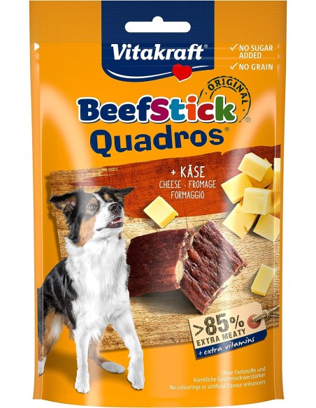 Vitakraft Snack Cane Beef stick Quadros con Formaggio gr.70. Snack Per Cani