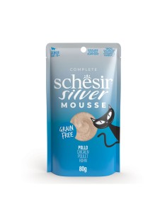 Schesir Silver Mousse Pollo gr.80 busta . Cibo Umido Per Gatti anziani