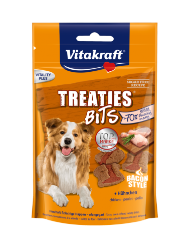 Vitakraft Snack Cane Treaties con Pollo e Bacon gr.120. Snack Per Cani