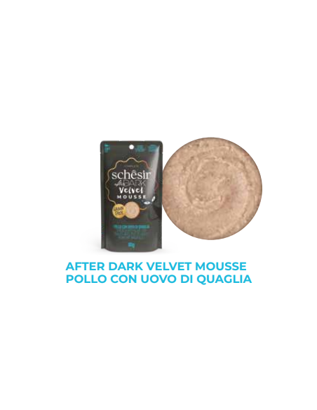 Schesir After Dark Mousse Velvet Pollo/Uova gr.80. Cibo Umido Per Gatti