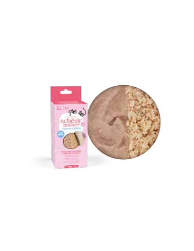 Schesir Baby Multipack Mousse and Filet Pollo /Salmone Mousse+Filetti in Brodo. Cibo per cuccioli di gatto