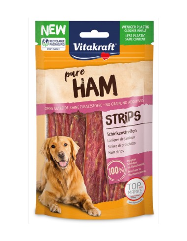 Vitakraft Snack Cane Ham - Strisce di Prosciutto gr.80. Snack Per Cani
