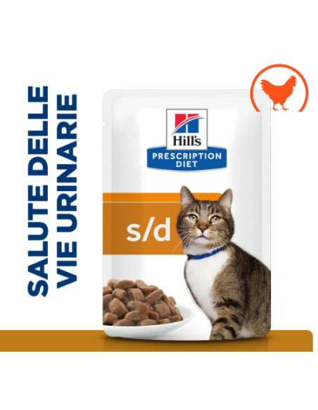 Hill's Feline Urinary s/d Care Busta gr 85. Diete . Umido Per Gatti