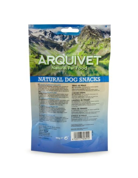 Arquivet Strisce Di Pollo gr 100. Snack Per Cani