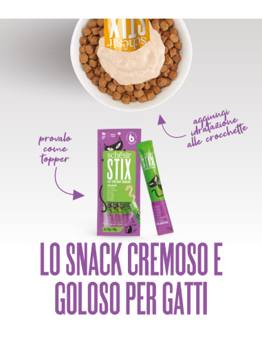 offerta Schesir Stix Anatra 6pz x gr.15. Snack Per Gatti