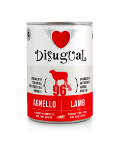 Disuagual Umido Cane Agnello gr 400. Cibo Umido Per Cani