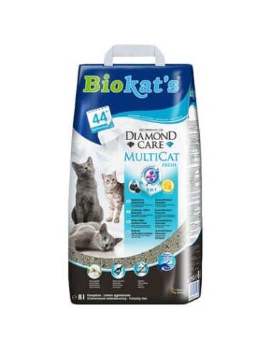 Biokat's Diamond Care Multicat Fresh 8 L. Lettiere per Gatti