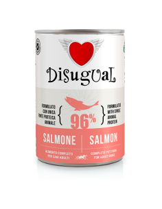 Disugual Umido Cane Salmone gr 400. Cibo Umido Per Cani