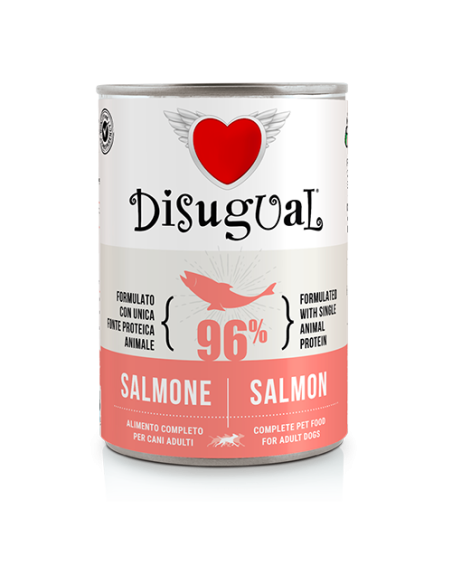 Disugual Umido Cane Salmone gr 400. Cibo Umido Per Cani