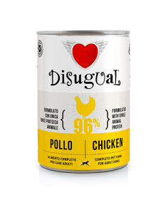 Disugual Umido Cane Pollo Gr 400. Cibo Umido Per cani