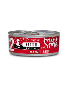 Mini Me 12 Kitten Patè al Manzo 85 gr. Disuagual . Cibo Per Cuccioli di Gatto