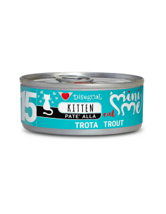 Mini Me 15 Kitten Patè Alla Trota 85 gr. Disugual. Cibo Per Cuccioli Di gatto