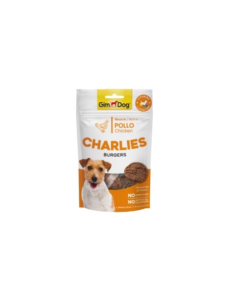 Gimdog Charlies Burgers Pollo gr 70. Snack Per Cani