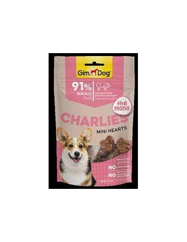 Gimdog Charlies The Mono Mini Hearts Maiale gr 70. Snack Per Cani