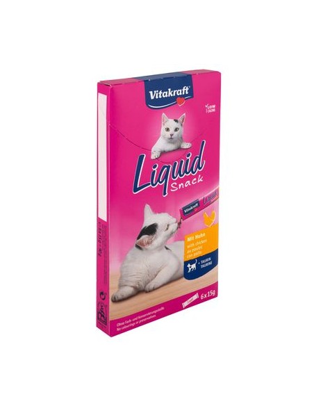 Vitakraft cat Snack liquido con Pollo e Taurina  gr.90. Snack Per Gatti