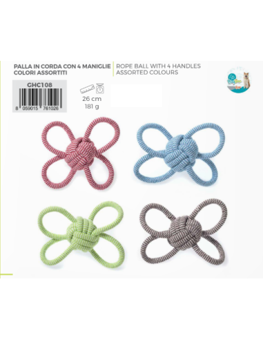 Palla In Corda 4 Nodi. Giochi Per Cani