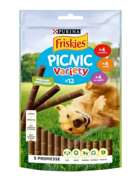 Friskies Picnic Variety 12 Sticks GR.100. Snack Per Cani