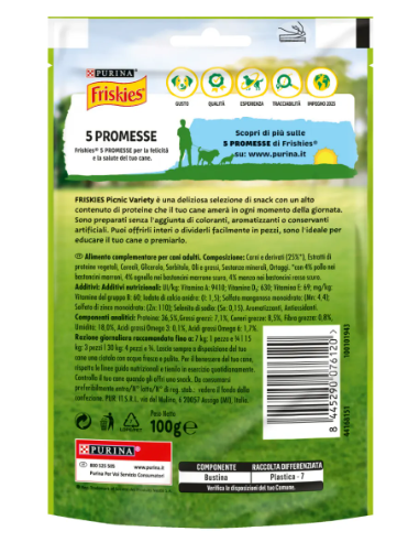 Friskies Picnic Variety 12 Sticks GR.100. Snack Per Cani