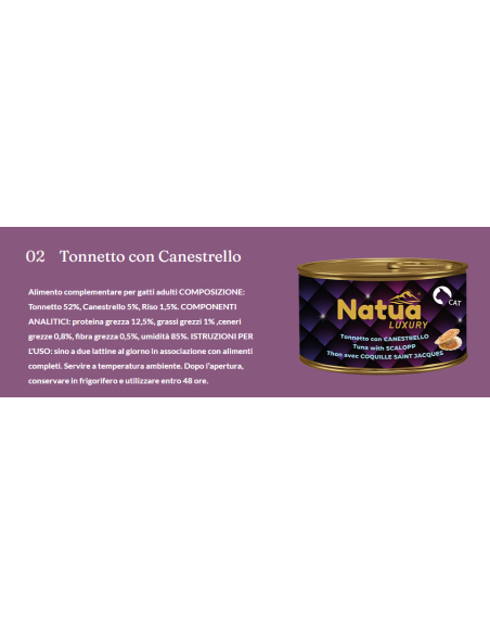 Natua jelly cat Luxory Tonnetto con Canestrello gr.85. Cibo Umido Per Gatt