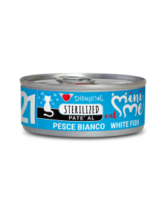 Mini Me 21 Sterilized pate' al Pesce Bianco. Disugual. Cibo umido per Gatti