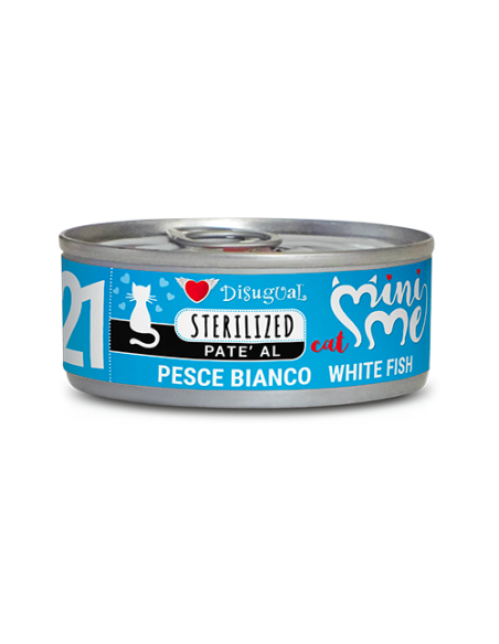 Mini Me 21 Sterilized pate' al Pesce Bianco. Disugual. Cibo umido per Gatti