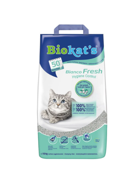 Biokat's Bianco Fresh kg 10. Lettiere per gatti .