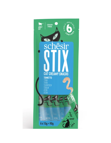 Schesir Stix Tonno 6pz x gr.15.Snack Per Gatti