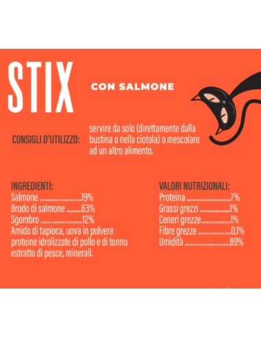 Schesir Stix Salmone 6pz x gr.15. Cibo Umido Per Gatti