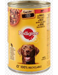 Pedigree Straccetti In salsa Manzo Verdure e Pasta gr 400. Cibo Umido Per Cani