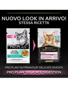 Pro Plan Gatto Busta Delicate Digestion  Pesce gr 85 . Mangime Umido Per Gatti 2