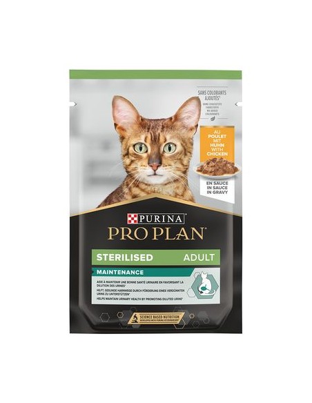 Pro Plan Gatto Busta Sterilised adult  Pollo gr 85. Mangime Umido Per gatti