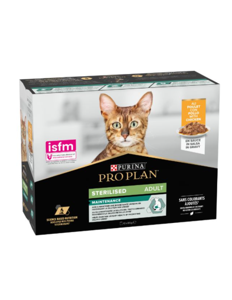 PRO PLAN GATTO MULTIP. NUTRI SAVOUR STERILISED POLLO 10X75 GR....