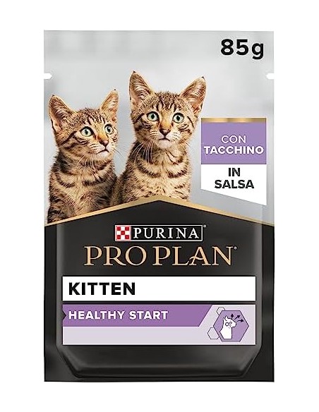 Pro Plan Gatto Busta Kitten Healthy Star con Tacchino  . gr 75. Cuccioli Di gatto